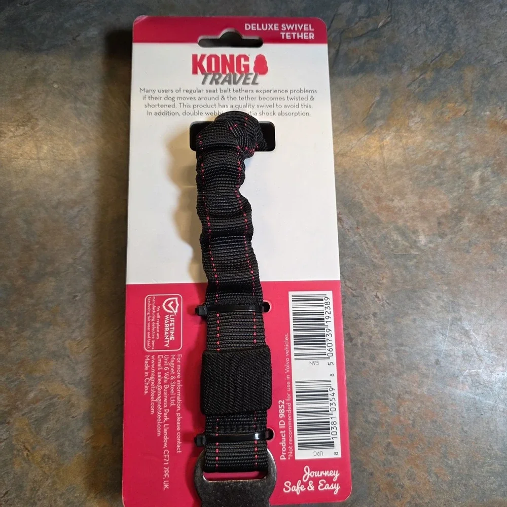 KONG Travel Deluxe Swivel Tether Seatbelts for Dogs NEW